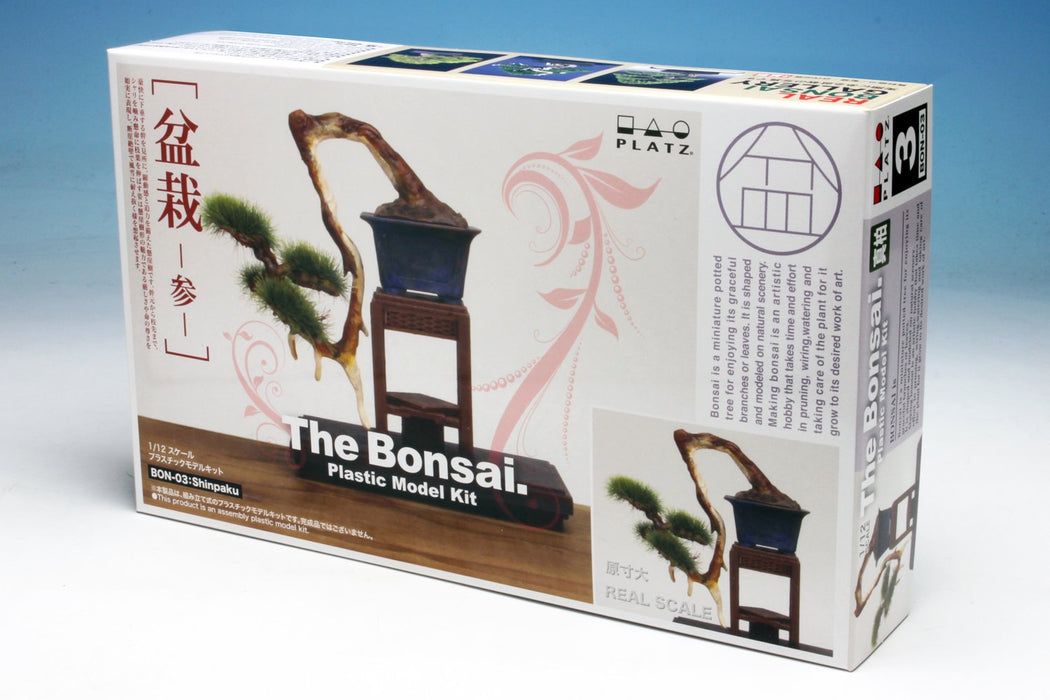 PLATZ The Bonsai Unassembled Plastic Model Kit BON-03 Shinpaku 1/12 scale H58mm_4