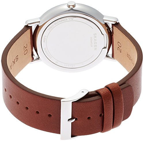 SKAGEN Wrist Watch SIGNATUR SKW6355 Men Brown Leather Band NEW from Japan_4