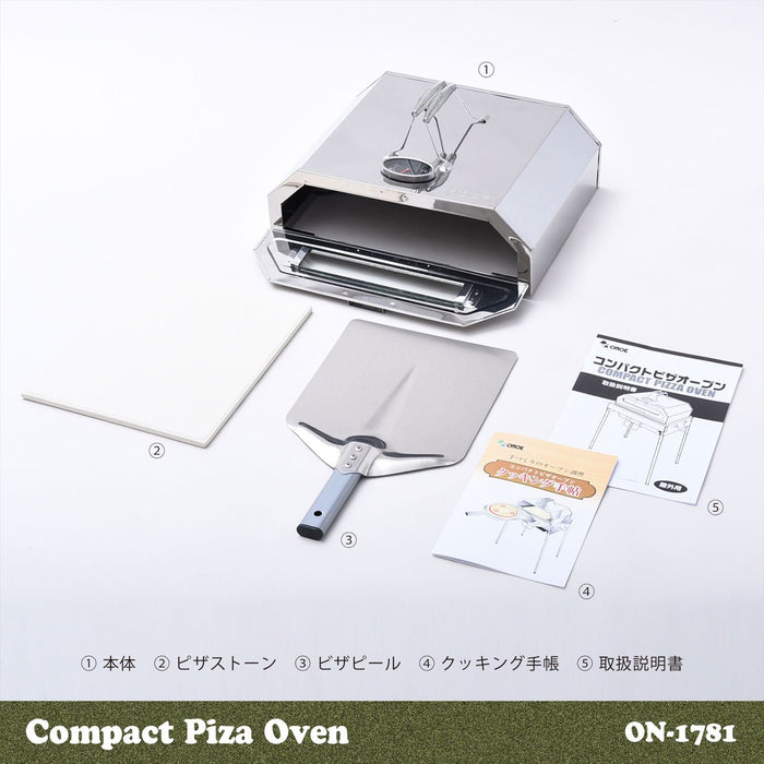 Onoe Compact pizza oven ON-1781 37.5 x 29 x 13cm Stainless Steel Pizza Stone NEW_2