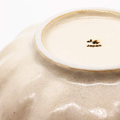 Mino Yaki Kaneko Kohyo Rinka Bowl 21cm White 555-0021 NEW from Japan_5