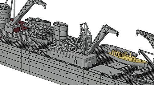 Aoshima KanColle Repair Ship Akashi 1/700 Plastic Model Kit from Japan_6