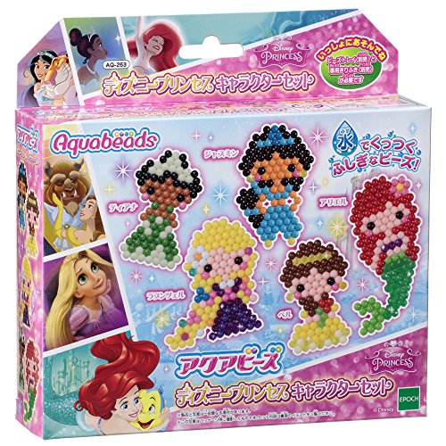 Epoch Aqua Beads Disney Princess Character Set AQ-263 16colors 64beads, 2Sheets_1