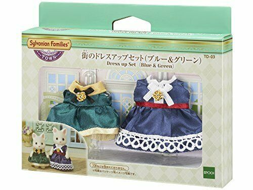 Sylvanian Families Town Series city of dress-up set blue and green TD-03 NEW_1