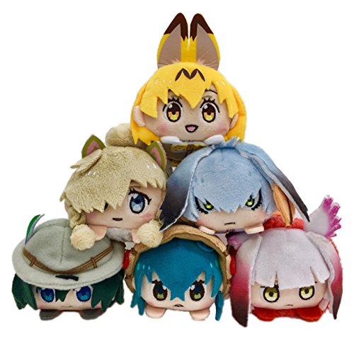 Kemono Friends Plush Mascot BOX 6 pcs Set Doll Stuffed Toy NEW from Japan_1