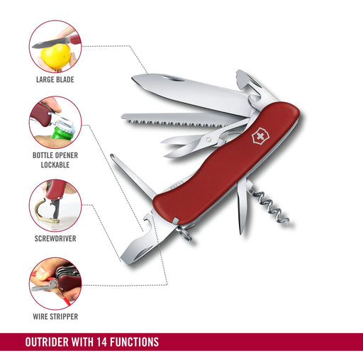 VICTORINOX Knife Outdoor fishing Outrider 0.8513 14-Function Multi-tool NEW_2