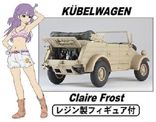 Hasegawa 1/24 Wild Egg Girls Pkw.K1 Cubel Wagen Type 82 Claire Frost Model Kit_2