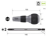 VESSEL 230W-2 Ball grip replacement penetrating screwdriver with +2x140mm bit_2