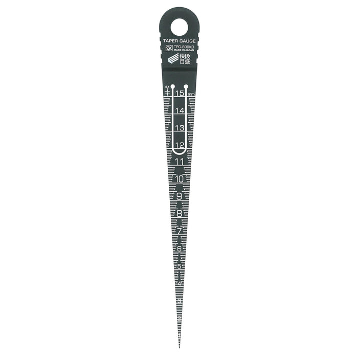 Niigata Seiki SK Plastic Tapered Gauge 1-15mm TPG-800KD Black Polycarbonate NEW_1