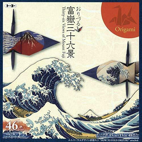 Toyo origami paper cranes Thirty-six Views of Mount Fuji 15cm 46 handle 46 piece_1
