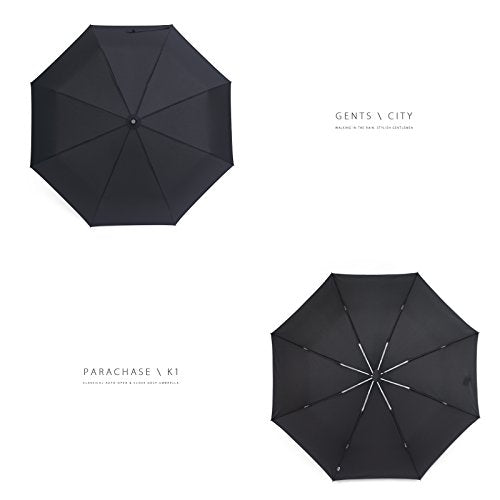 PARACHASE folding umbrella black automatic opening and closing large 14 NEW_2