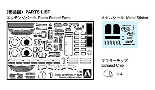Aoshima Subaru GRB Impreza'07/`10 Detail Up Parts Set NEW from Japan_2