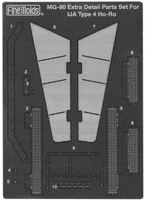 FineMolds 1/35 Scale Type 4 Self-Propelled Gun Detail Up Etching Parts MG80 NEW_1