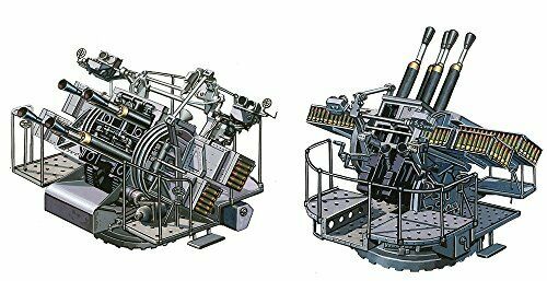 Fine Molds WA36 WWII Royal Navy QF 2-pounder Naval Gun Four Equipped Model Kit_1