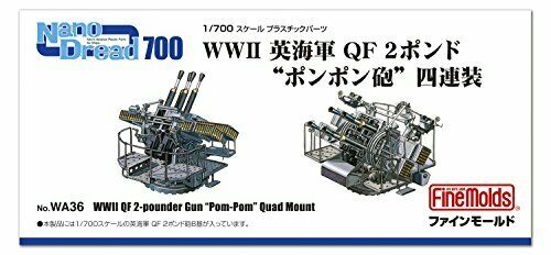 Fine Molds WA36 WWII Royal Navy QF 2-pounder Naval Gun Four Equipped Model Kit_2