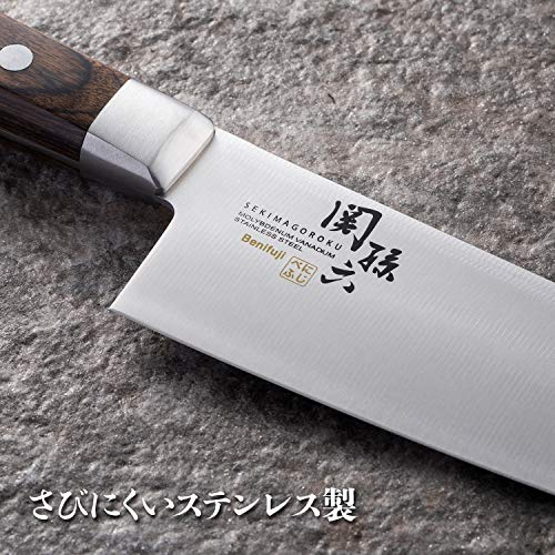 Kai Seki Magoroku Petty Knife 120mm Benifuji AB-5445 Made in Japan Wooden Handle_3