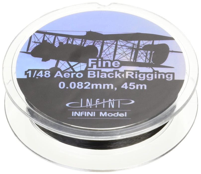 Infini model fine aero rigging 0.082mm x 45m black color for 1/48 scale IR4800_1