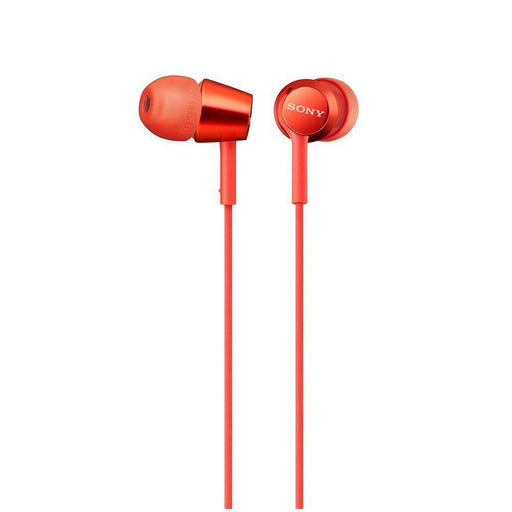 SONY MDR-EX155AP Closed Dynamic In-Ear Headphones In-line Remote Mic Red NEW_1