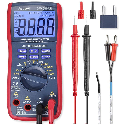 AstroAI Tester Digital Tester Multimeter Auto Range 6000 Count Voltage Current_1