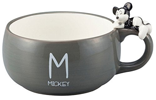 Disney Good night Mickey Mouse soup cup 390ml SAN2734 Sunart Black Porcelain NEW_1