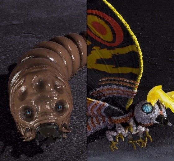 S.H.MonsterArts Godzilla vs MOTHRA Adult & Larva Special Color Figure BANDAI NEW_1