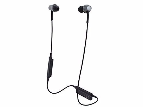 audio technica ATH-CKR75BT Bluetooth In-Ear Headphones w/Mic Gun Metallic NEW_1