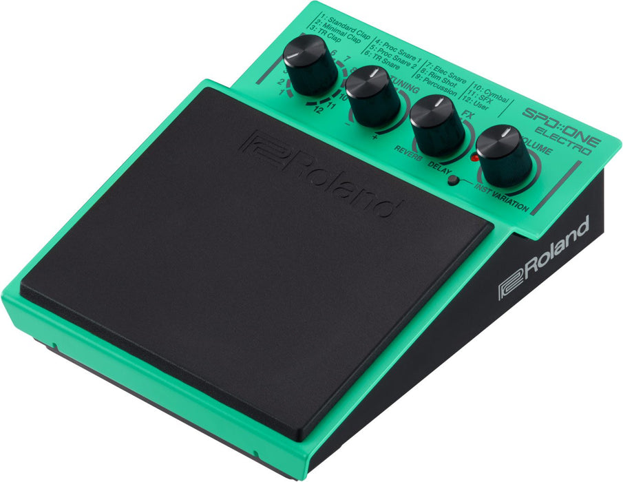 ROLAND ELECTRO SPD-1E SPD ONE Percussion Pad Green Battery Powered Small Size_1