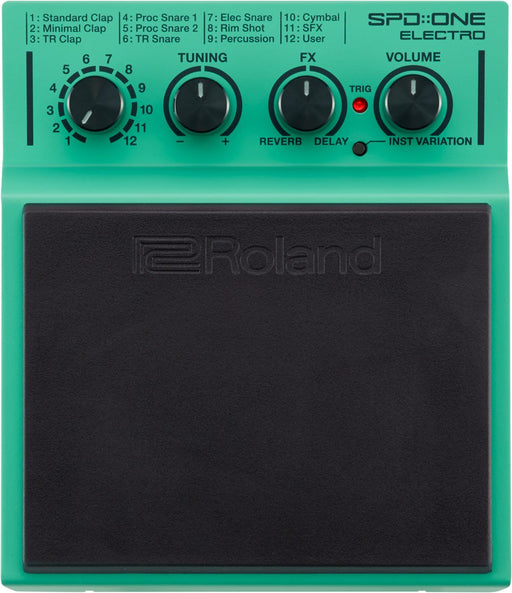 ROLAND ELECTRO SPD-1E SPD ONE Percussion Pad Green Battery Powered Small Size_2