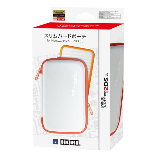 Hori 2DS LL compatible slim hard pouch White x Orange 2DS-110 storeable 3 cards_1
