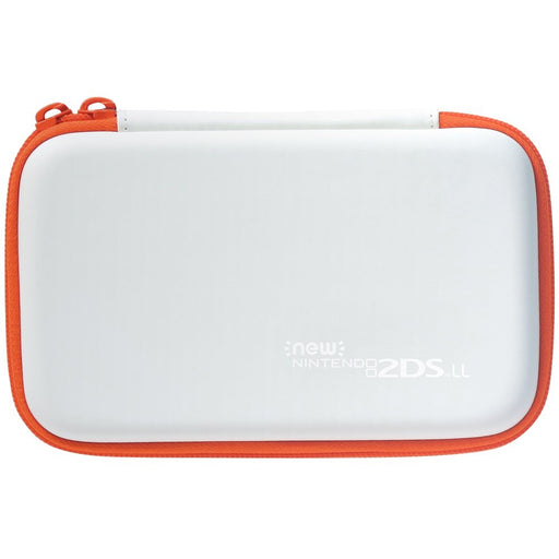 Hori 2DS LL compatible slim hard pouch White x Orange 2DS-110 storeable 3 cards_2