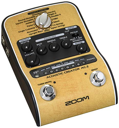 ZOOM Acoustic Creator AC-2 Acoustic Guitar Preamp Beige Reproduce the body sound_1
