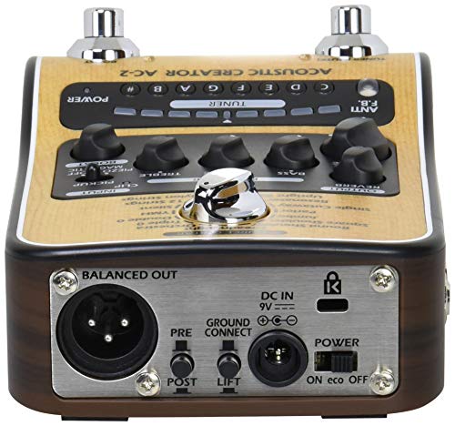 ZOOM Acoustic Creator AC-2 Acoustic Guitar Preamp Beige Reproduce the body sound_2
