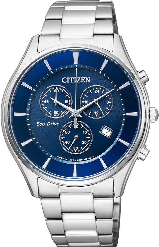 Citizen Collection Eco-Drive Slim Type Chronograph AT2360-59L men Watch Silver_1