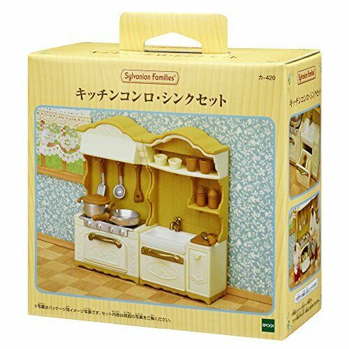 Epoch Sylvanian Families furniture kitchen stove sink set Mosquito NEW_2