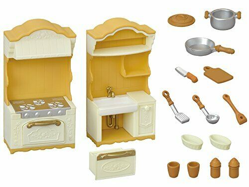 Epoch Sylvanian Families furniture kitchen stove sink set Mosquito NEW_3