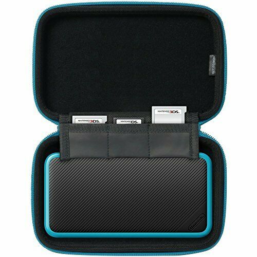 Hori Slim Hard Pouch Black & Turquoise for New Nintendo 2DS LL  from Japan_4