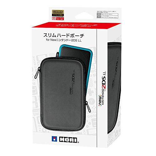 2DS LL compatible slim hard pouch for New Nintendo 2DS LL black × black_1