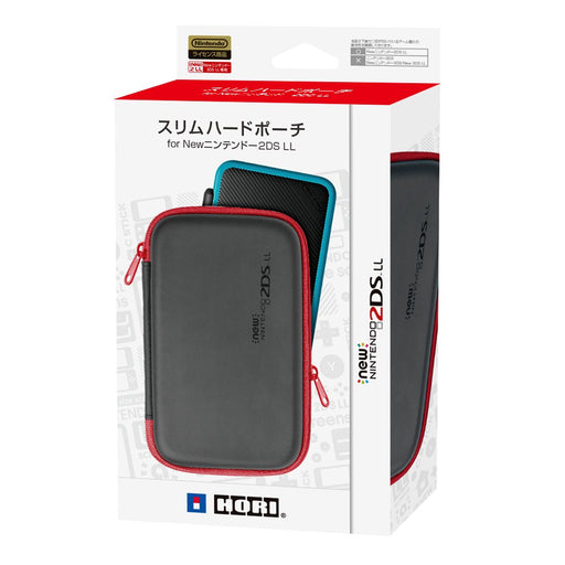 Hori Nintendo 2DS LL Official Licensed Slim Hard Pouch Case Black Red 2DS-109_1