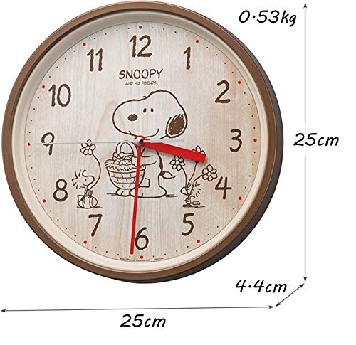 SNOOPY wall clock analogue M 06 rhythm clock 8MGA40-M06 NEW from Japan_3