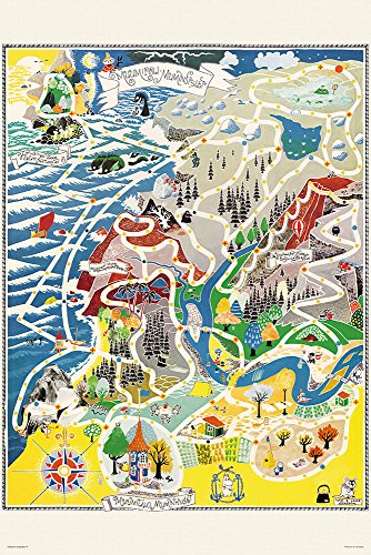 Moomin map of Moomin Valley 1000 piece jigsaw puzzle 50x75cm NEW from Japan_1