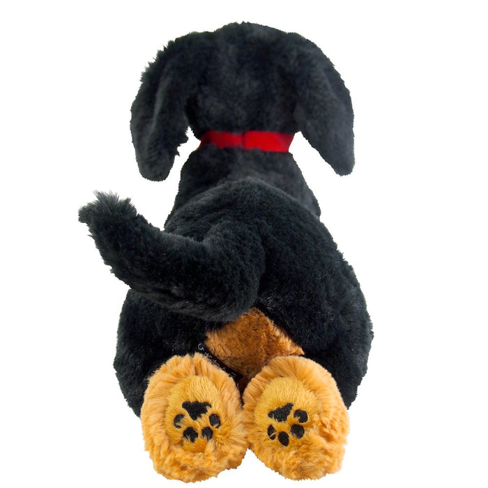 Sun Lemon Hiza Wanko miniature dachshund S size Black Plush Doll ‎P-3012 NEW_4