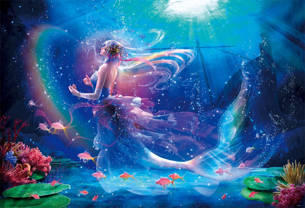 1000 Piece Jigsaw Puzzle Holy Wish From the Mermaid Princess BEVERLY ‎81-115 NEW_1