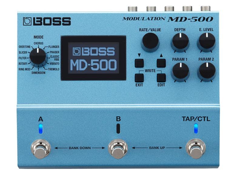 Boss MD-500 Modulation Guitar Pedal Multi Effector Blue Classic Style 9V NEW_7