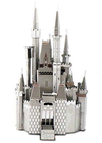 Tenyo Metallic Nano Puzzle Disney CINDERELLA CASTLE Model Kit NEW from Japan_1