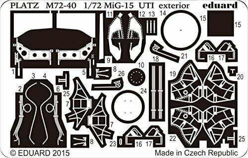 Etching Parts for UTI MiG-15 (for Exterior) (for Platz/Eduard) NEW from Japan_1