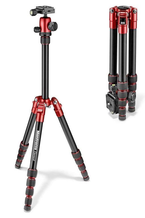 Manfrotto Travel Tripod Element MKELES5RD-BH Small Red Aluminum compact NEW_1