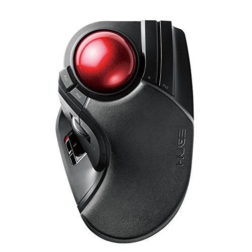 ELECOM Trackball wireless mouse Large tapper M-HT1DRBK 2.4GHz NEW from Japan_1