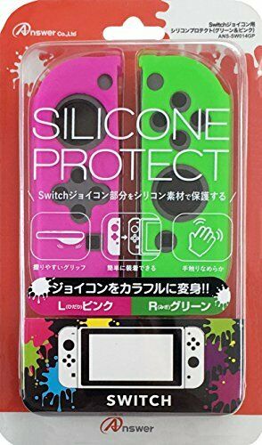 Answer Switch Joy-Con Silicon Protect Cover (Green & Pink) ANS-SW014GP_1