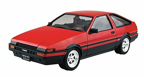 Aoshima 1/24 Toyota AE86 Trueno '83 (Red/Black) Plastic Model Kit NEW from Japan_1