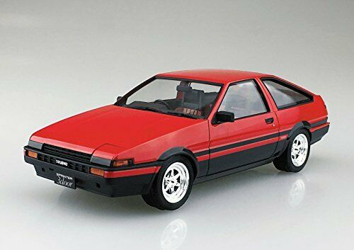 Aoshima 1/24 Toyota AE86 Trueno '83 (Red/Black) Plastic Model Kit NEW from Japan_2