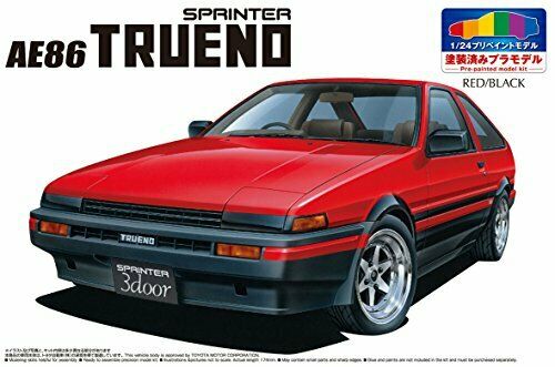 Aoshima 1/24 Toyota AE86 Trueno '83 (Red/Black) Plastic Model Kit NEW from Japan_4